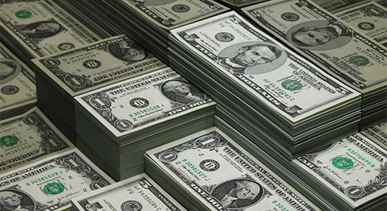 Stacks of US dollar notes