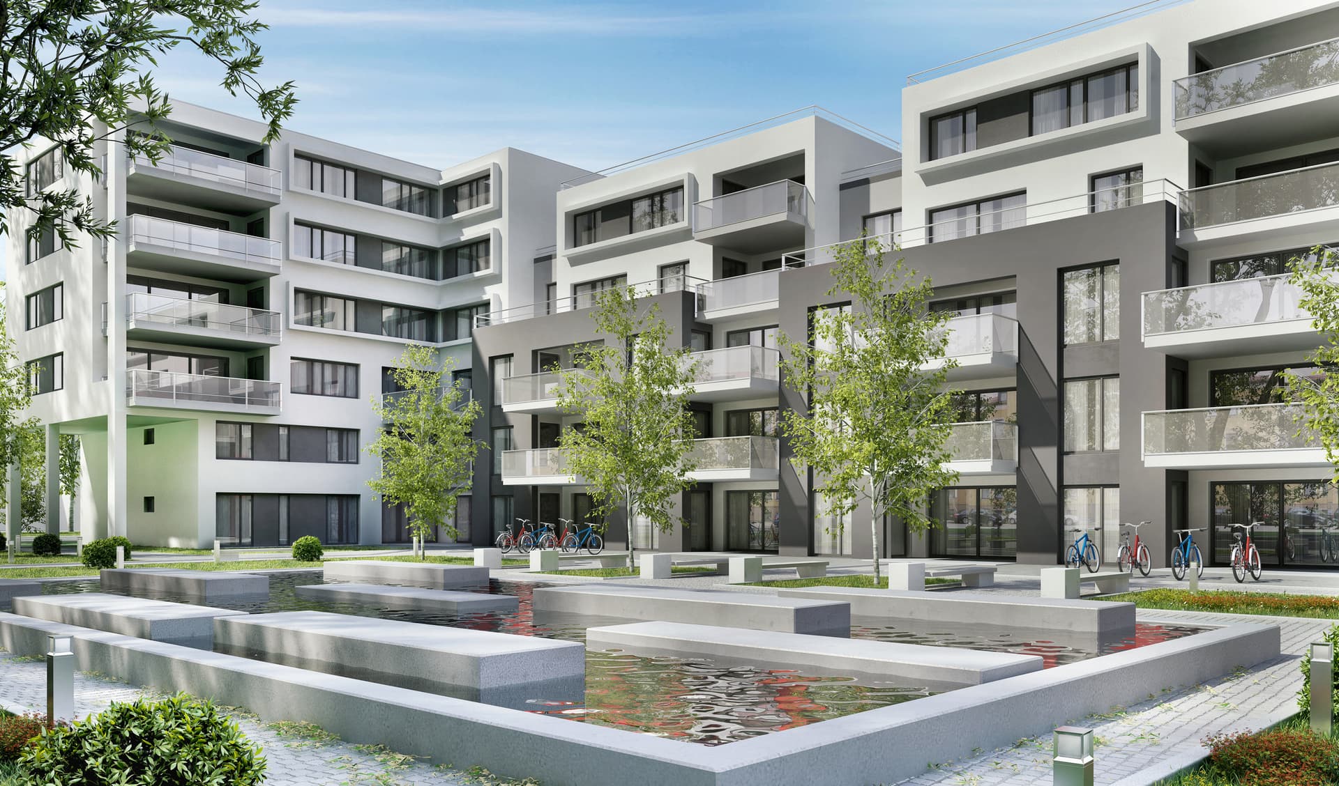Modern buildings