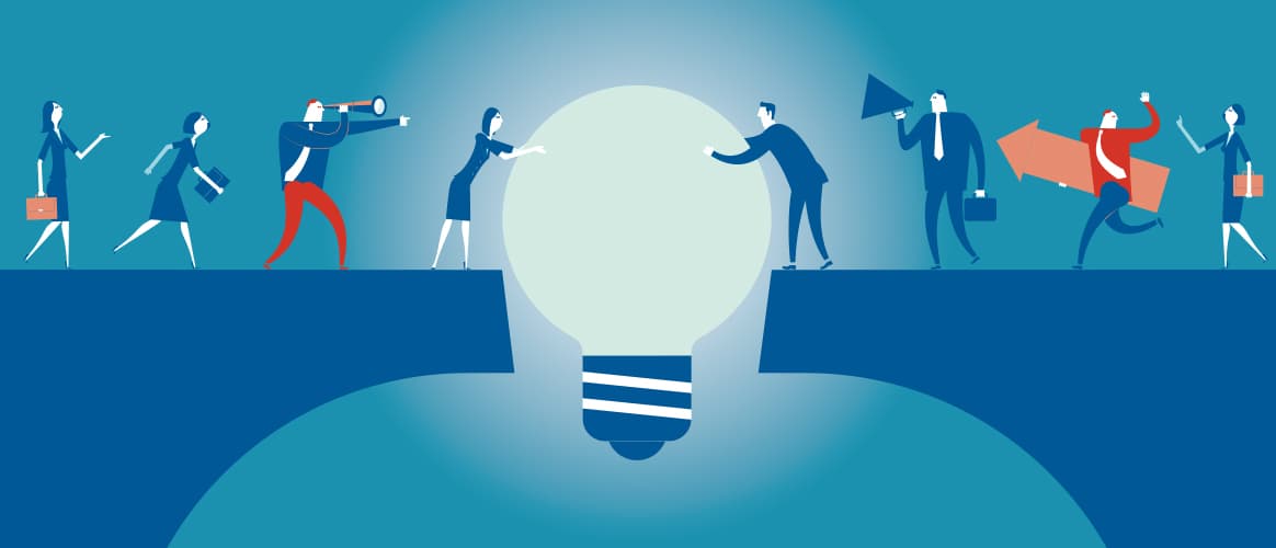 Gap teamwork challenge success bulb idea
