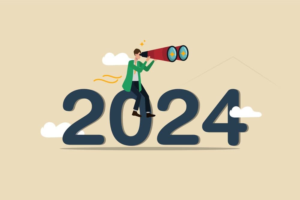 Photo illustrating trying to see into 2024.