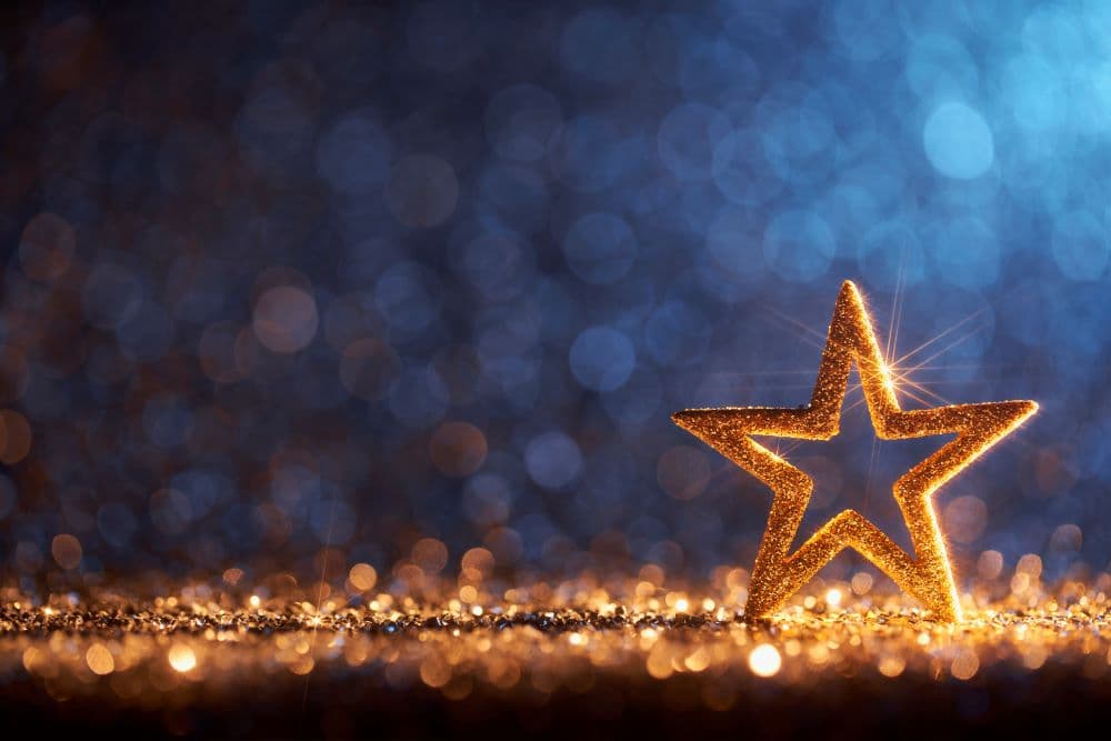 Photo illustration of shining star.