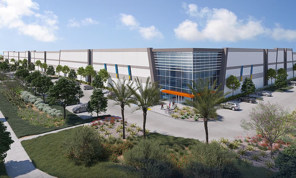 A rendering of the Speedway Commerce Center in Fontana, California.