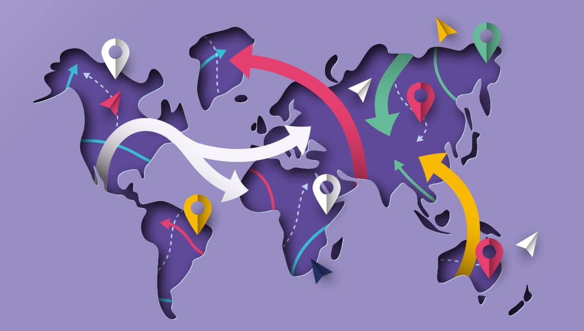 World map destination