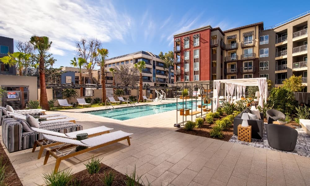 The Clarendon multifamily apartment complex in Woodland Hills, California.