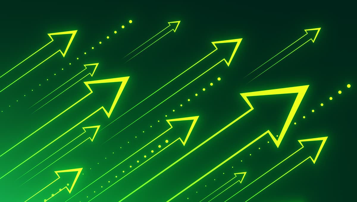 Abstract growing arrows