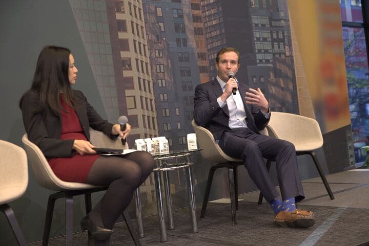 PERE Editor Evelyn Lee interviews JPMorgan Asset Management's David Lebovitz at the 2024 PERE America Forum