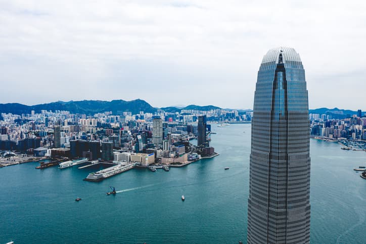 View of Hong Kong city, Hong Kong Island, China