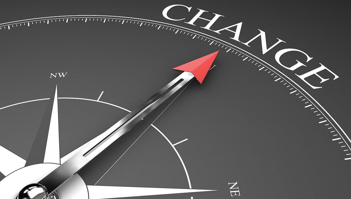 Change business decision target compass