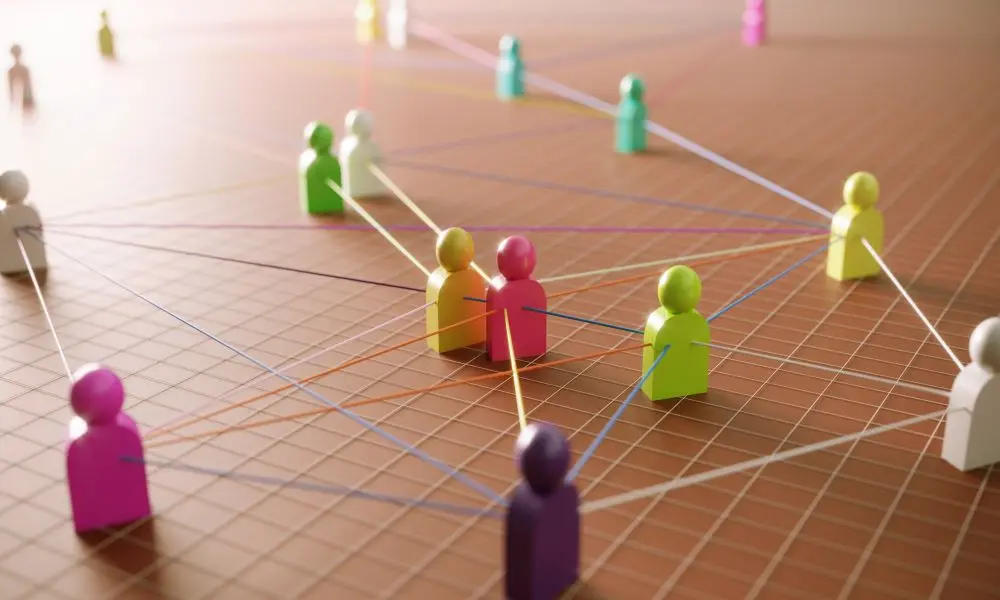 Photo illustrating concept of networking.