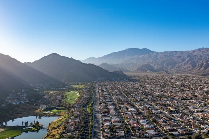 Aerial Drone Image of the La Quinta Cove In California