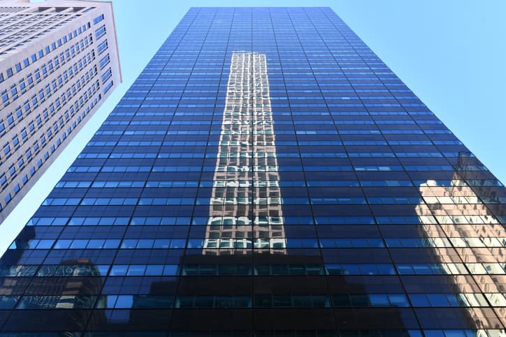 New York City - Jan 1, 2023: 590 Madison Avenue, also known as the IBM Building, is a skyscraper at 57th Street and Madison Avenue in the Midtown Manhattan neighborhood of New York City.