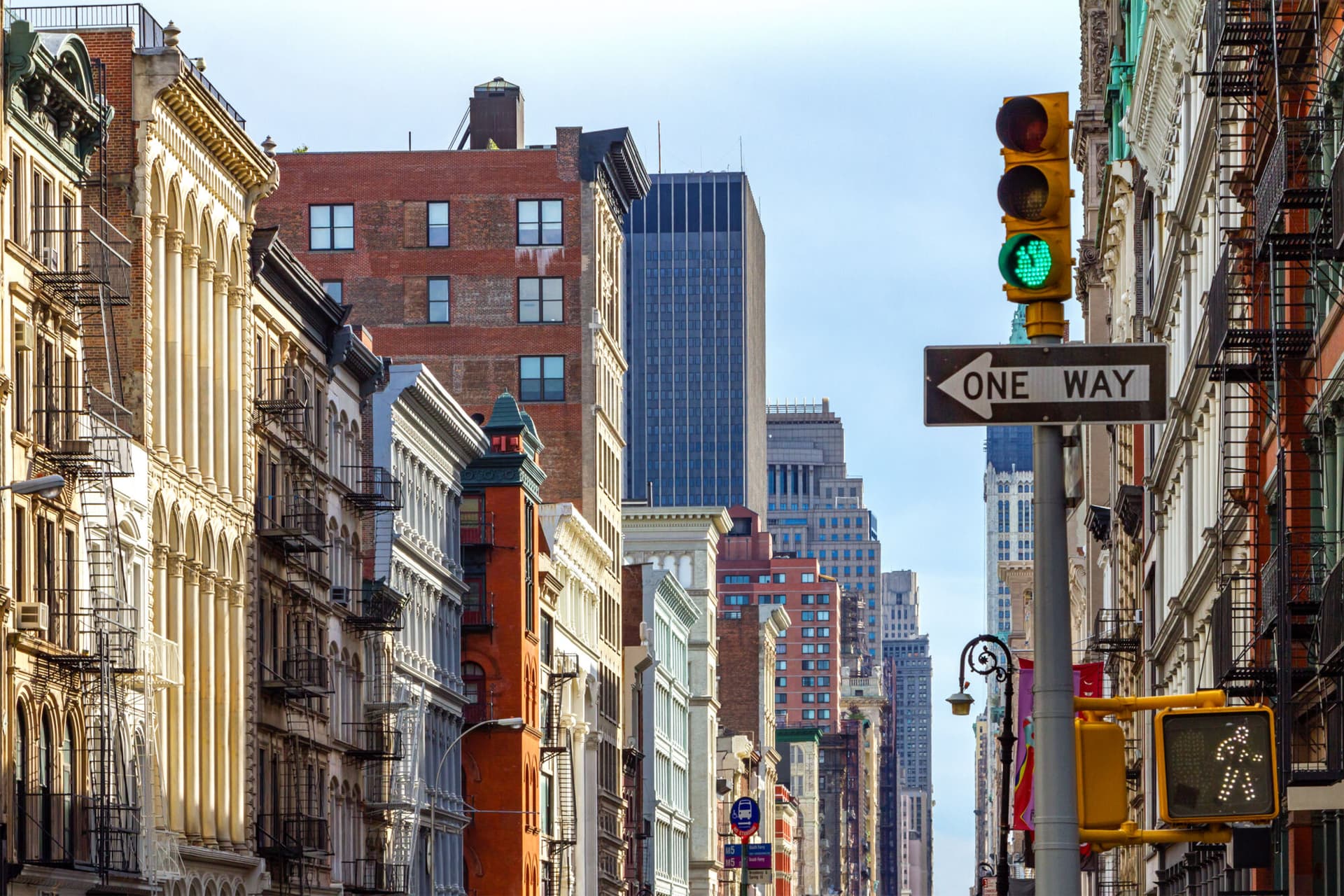 Intersection of Broadway and Spring Street in SOHO Manhattan, New York City
