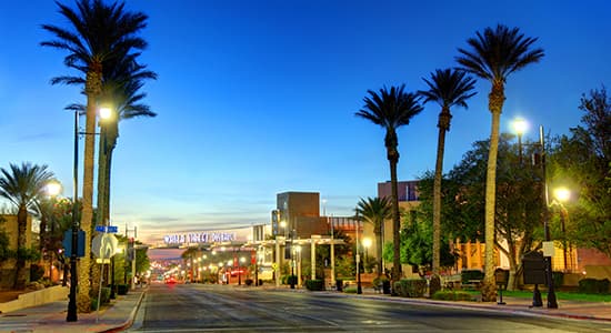 Image of Las Vegas in the early evening