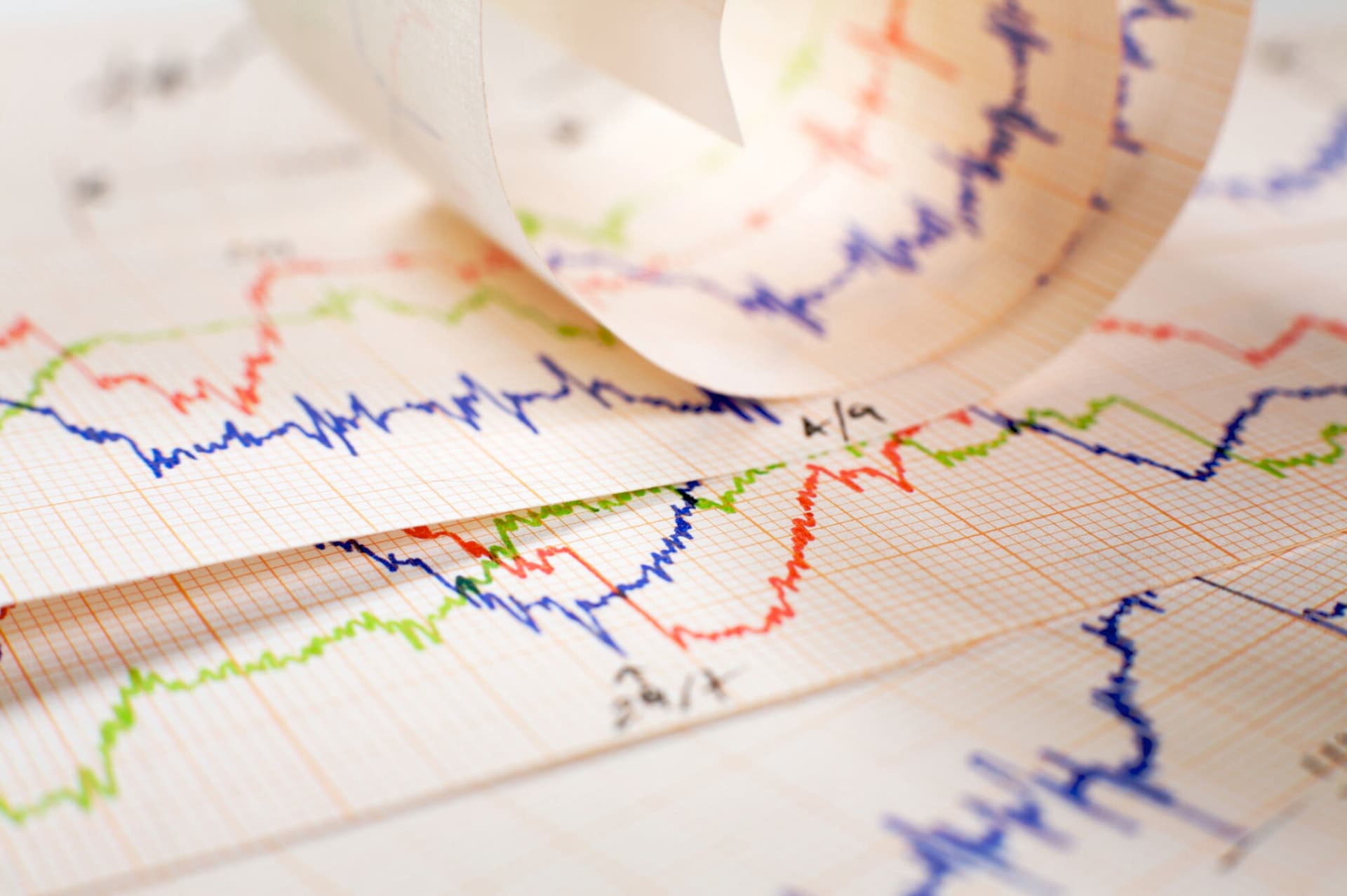 Generic charts on technical paper.