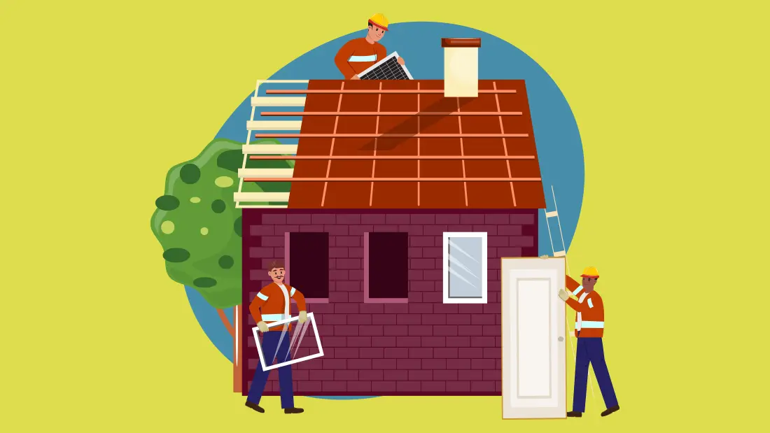 Image of a house under construction