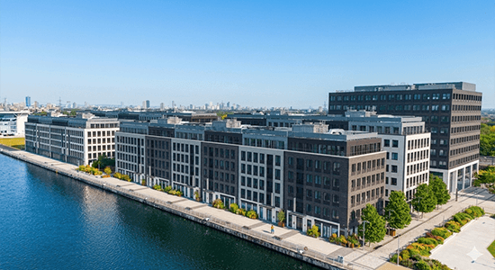 Image of the office at Royal Albert Dock, to be converted to RAD student housing.