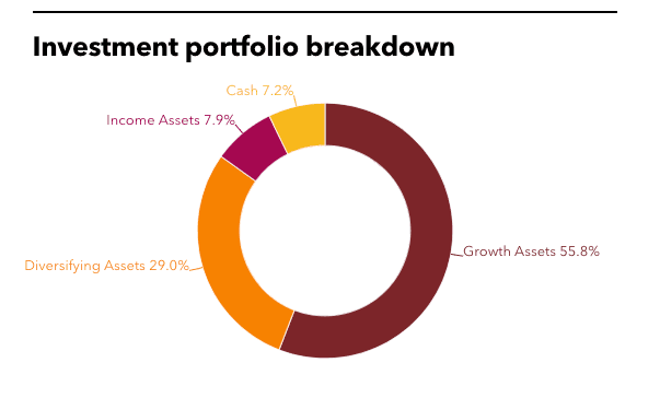 SFERS' investment portfolio breakdown.