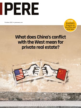 Cover of October 2020 issue of PERE