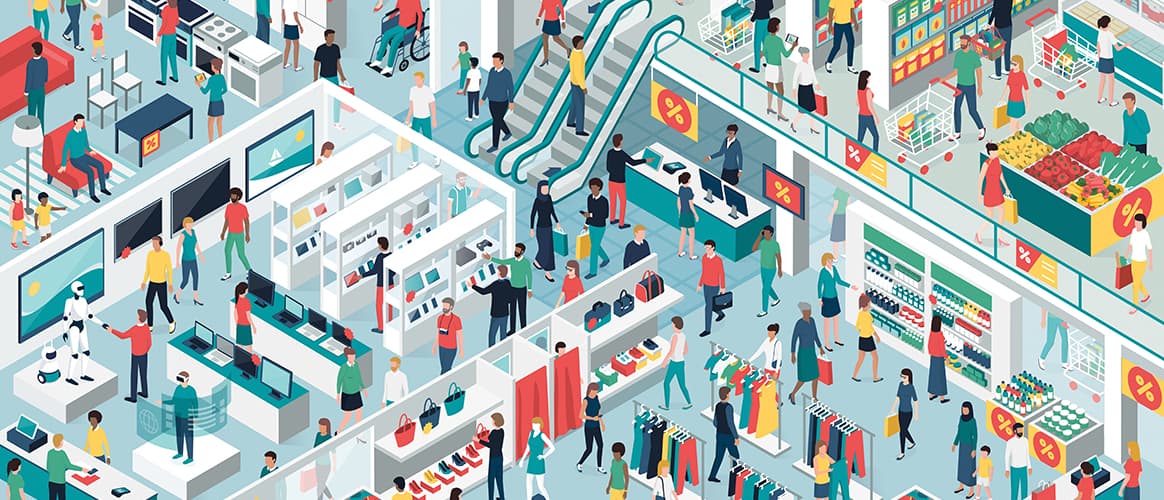 crowded market