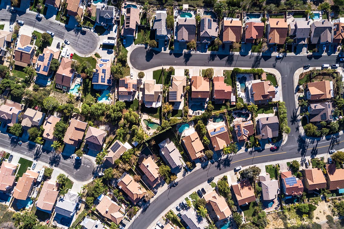 US suburban housing