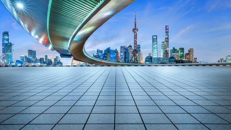 Shanghai skyline at night