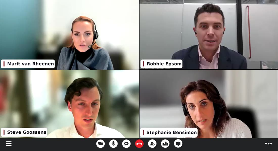 Panelists on the PERE Network webinar on Net Zero Strategies in Real Estate