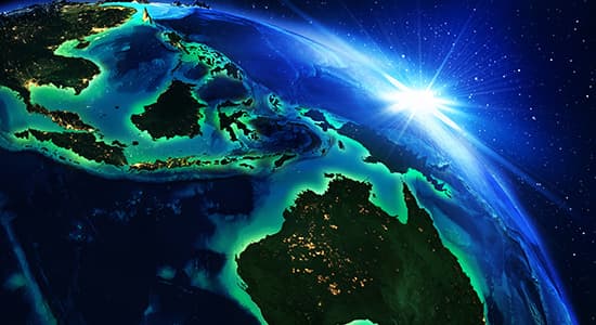 Aerial view of Australia
