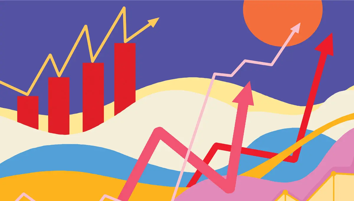 Colourful graphs illustration