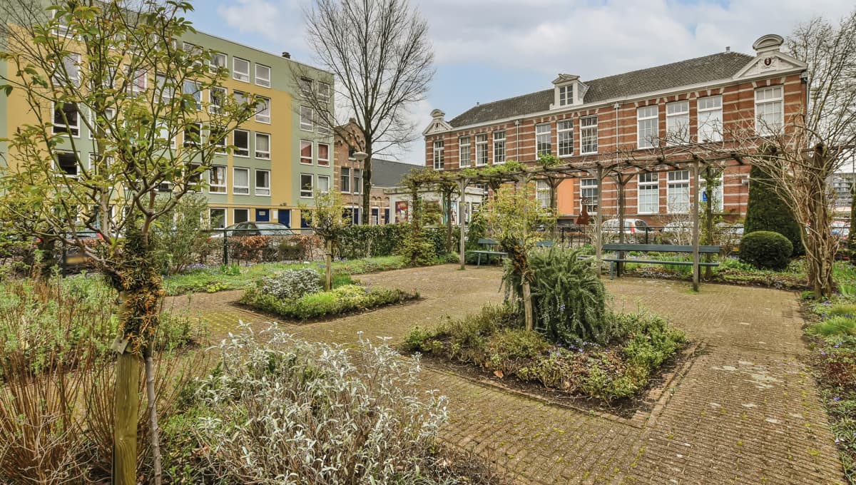 student housing garden