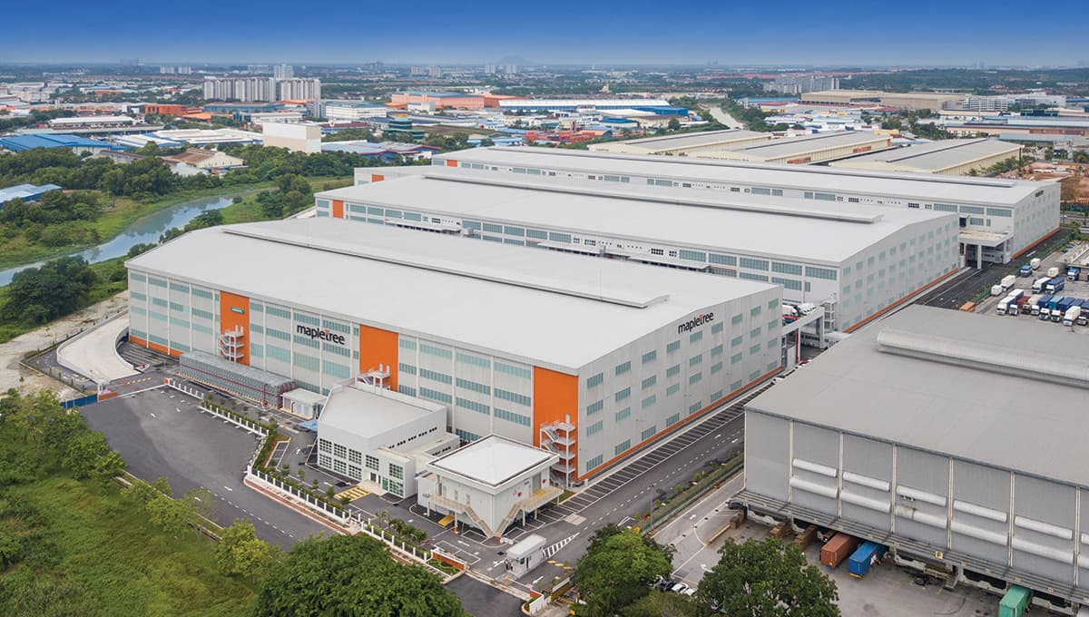 Mapletree Logistics Hub - Shah Alam in Malaysia comprises three blocks of multi-story, ramp-up logistics and warehousing facilities totaling over 200,000 square meters