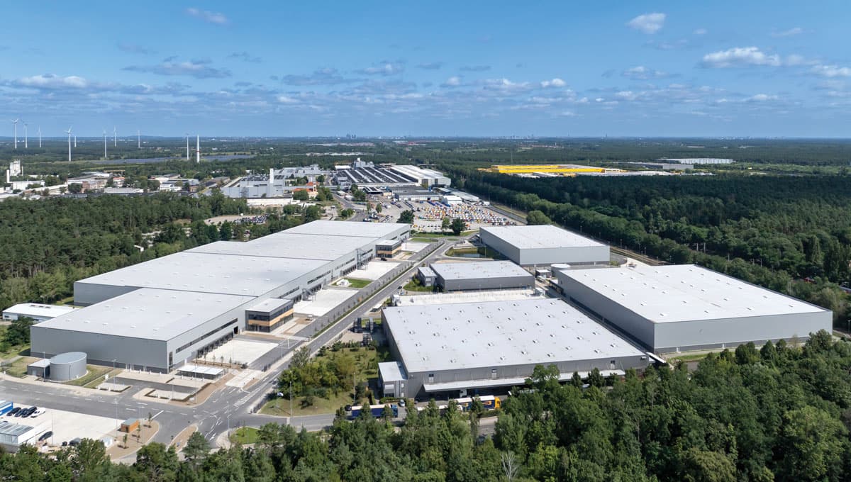 Verdion PremierPark Ludwigsfelde is a modern urban logistics hub near Berlin’s A10 ring road in Germany