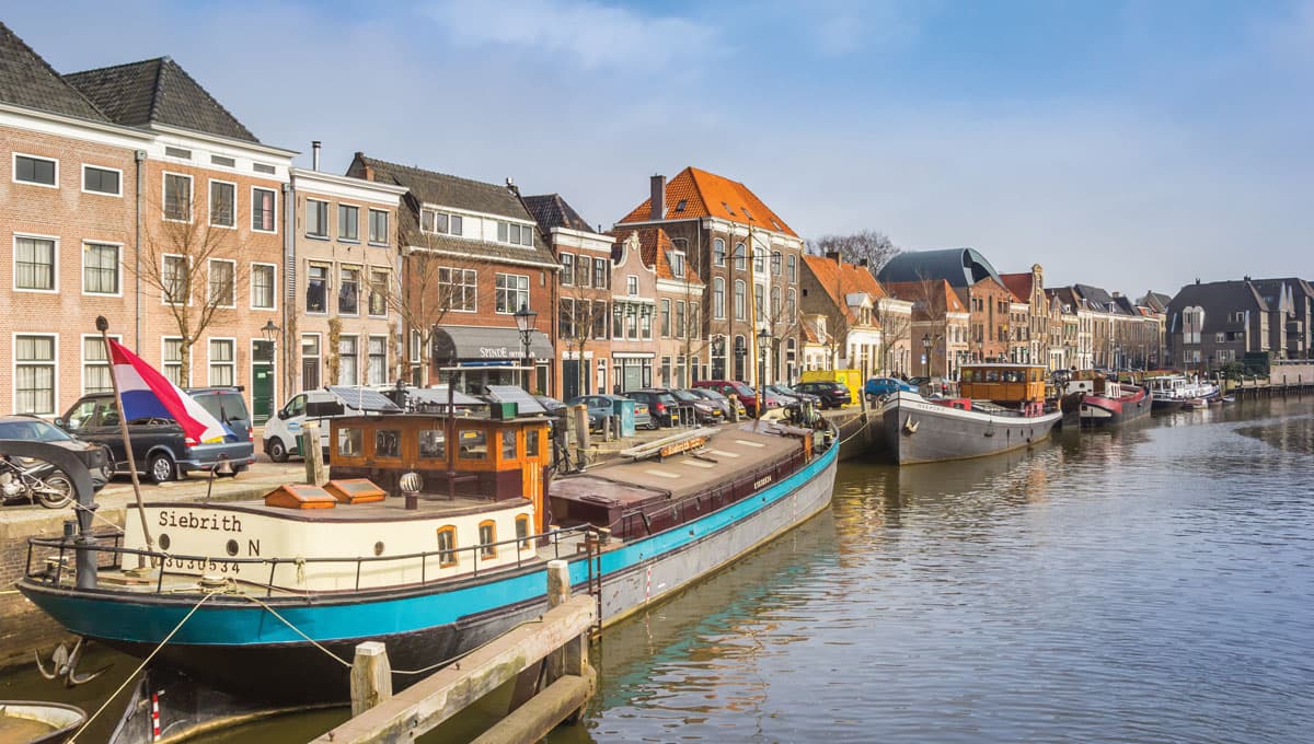 The Netherlands, boats, ships, canals of Zwolle