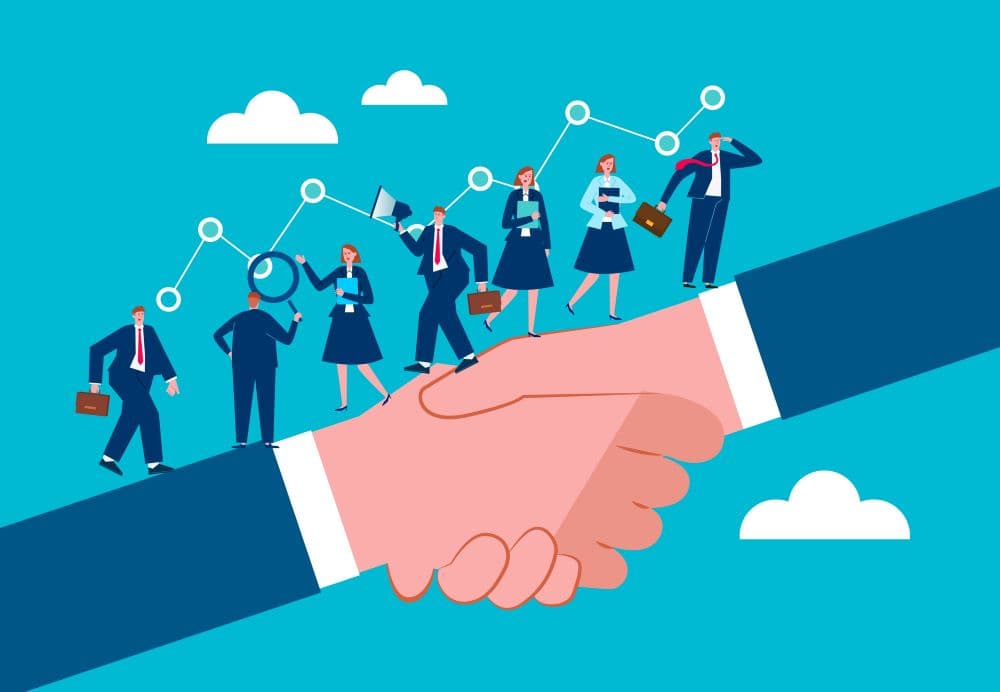 Photo illustrating concept of relationship building.