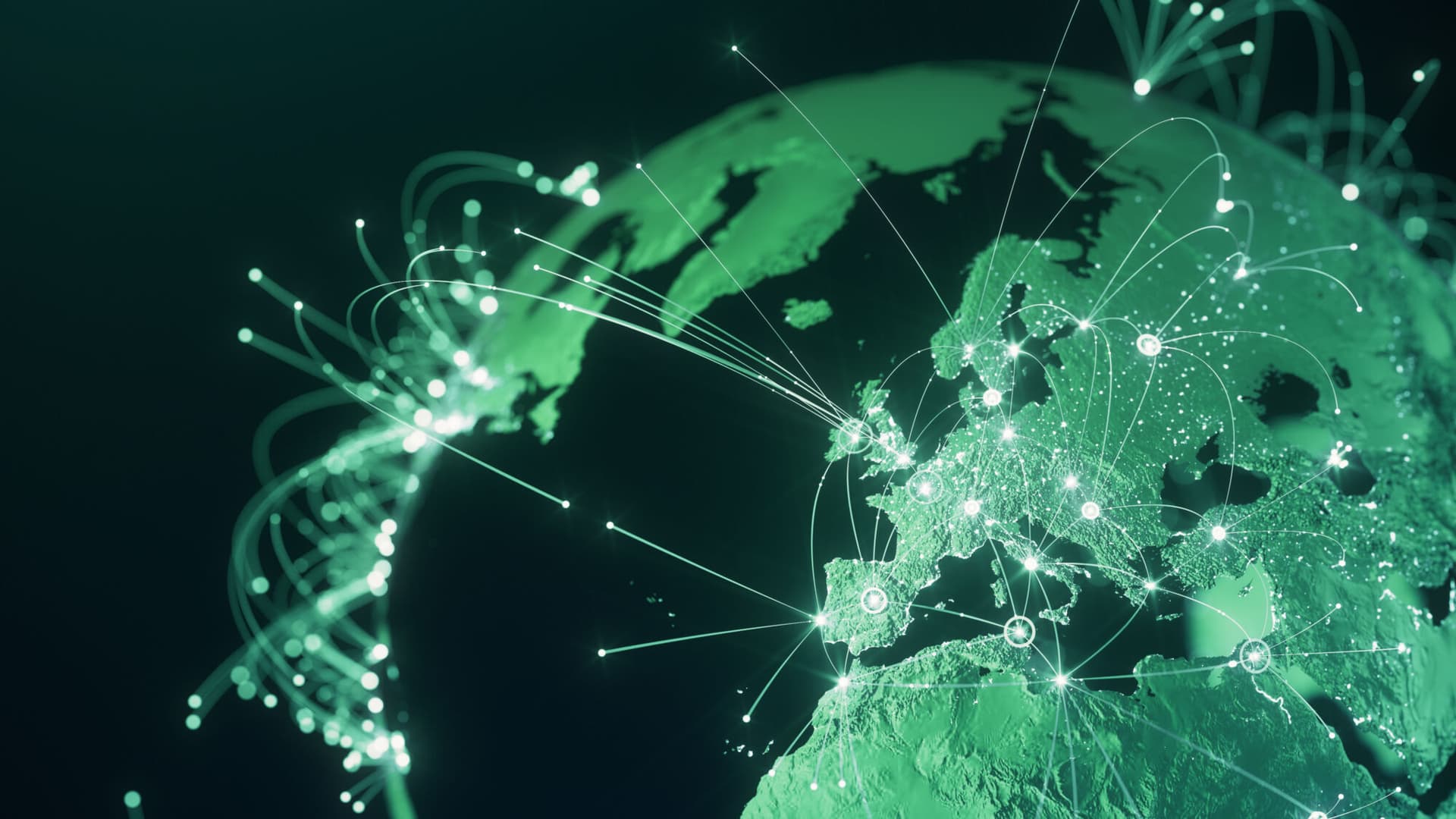 Europe US map connection