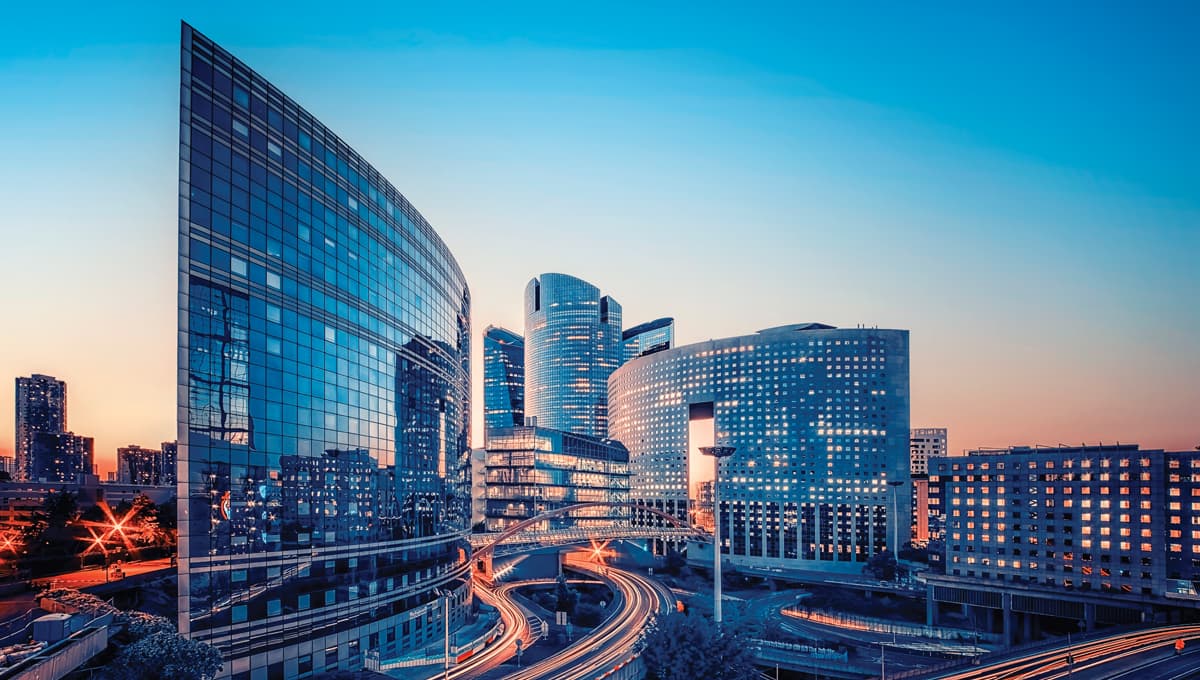 La Defense office district in West Paris, France