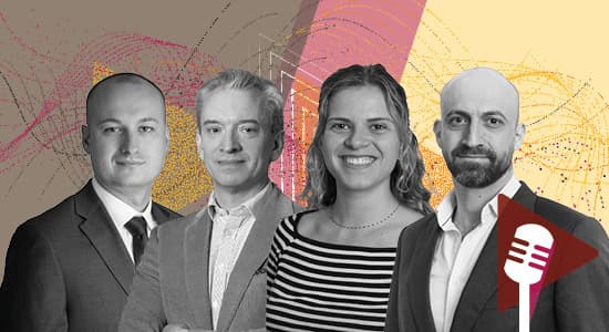 PERE Credit's deputy editor Randy Plavajka, Gravis' head of real estate securities Matthew Norris, PERE Deals' reporter Sarah Marx and PEI's editor-in-chief, real estate, Jonathan Brasse